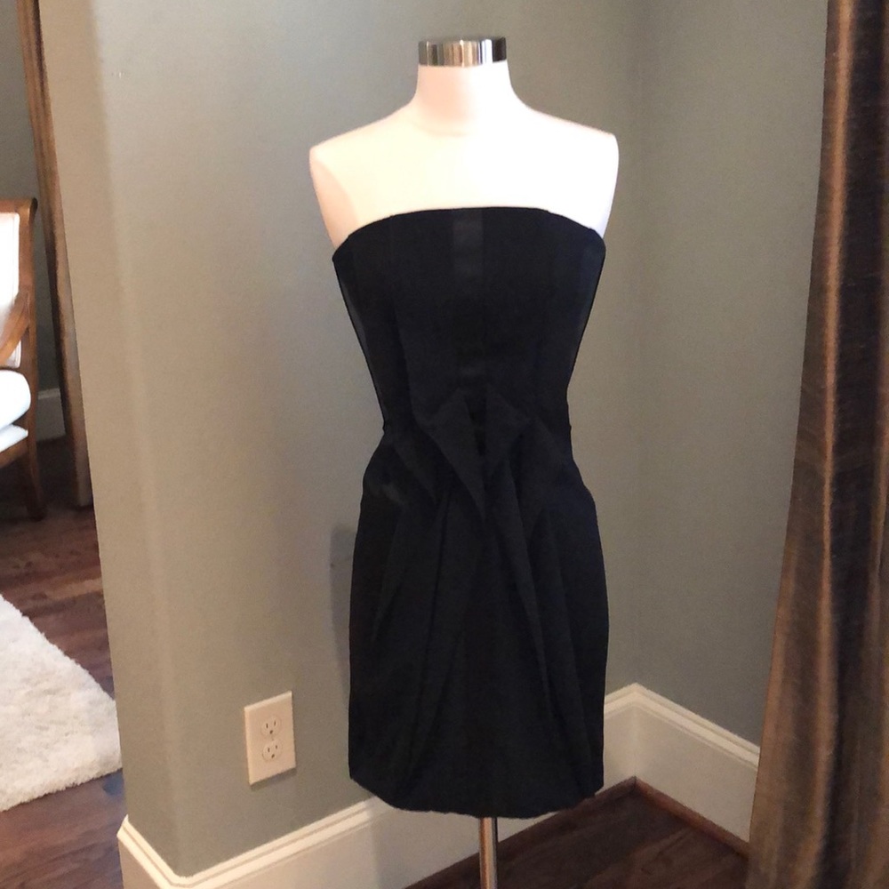 Rolando Santana Strapless Little Black Dress